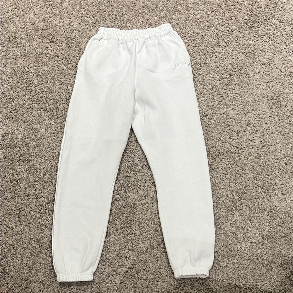 Bride White Sweatpants